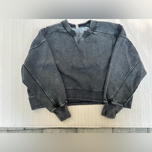 FP Movement Women's Intercept Pullover, Distressed Black, Size Small - Picture 7 of 10